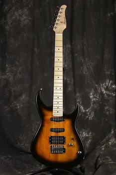 

High quality Human SST electric guitar, Maple neck,Sunset color Color Bright paint,free shipping!