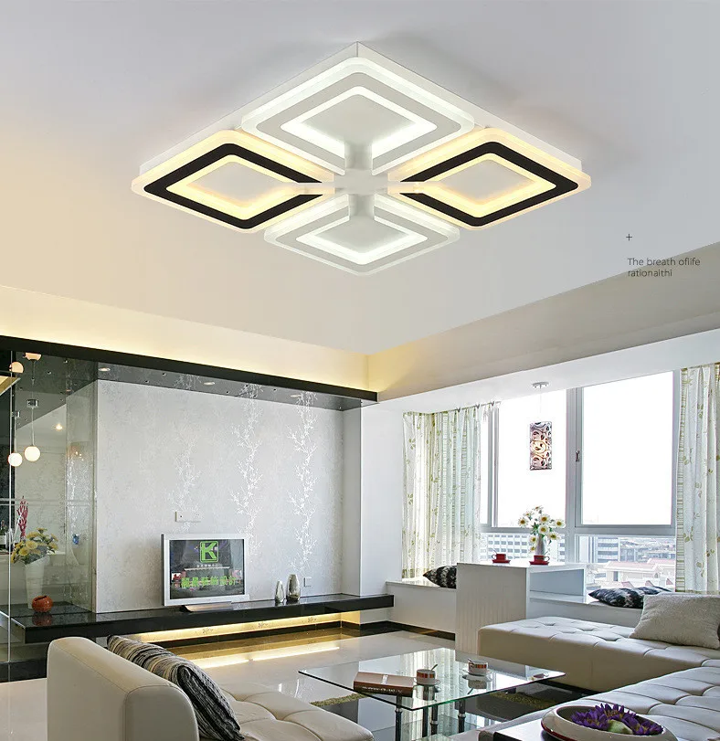 Creative square LED ceiling lamp ultra-thin bedroom room dimming lighting furniture living room lamp modern lighting