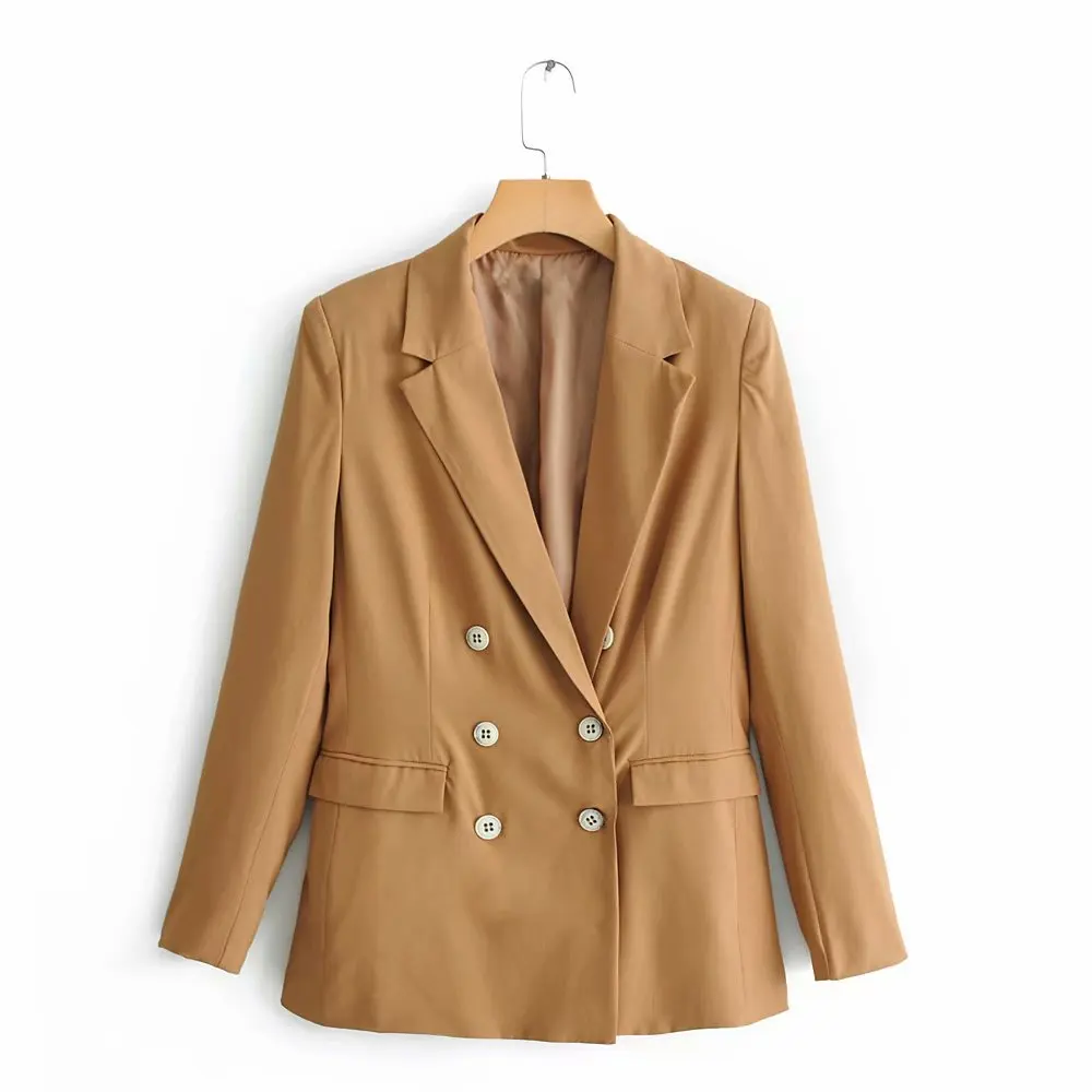

2019 New Style Europe And America WOMEN'S Dress Fashion Leisure Suit Solid Color Slimming Mid-length Suit Jacket 015704