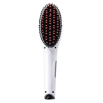 

Hair Straightener Comb and Electric Hair Styling Brush Ionic Hair Straightener Brush White