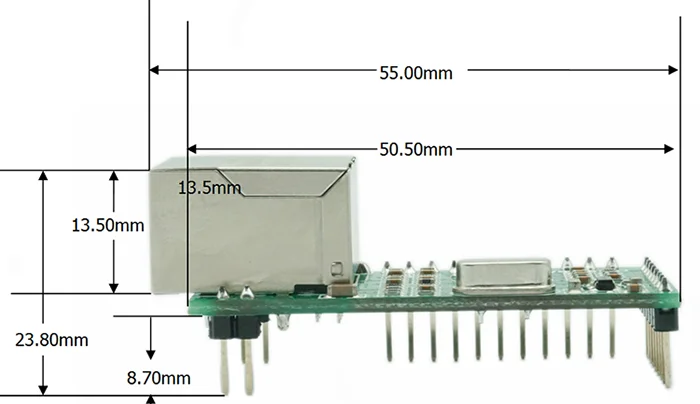 W5100S модуль для W5500 Ethernet сетевой модуль SPI/8-bit Data автобус STM32 обычные