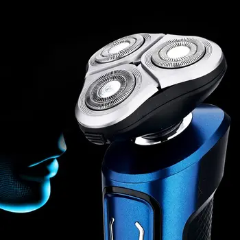 

Men's 3D Rechargeable Electric Shaver 3 Floating Blade Heads Shaving Razor M4YA