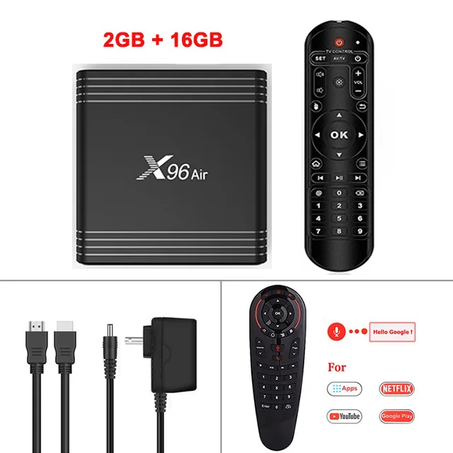 X96 Air Smart tv Box Amlogic S905X3 4 ГБ 32 ГБ 64 ГБ Android 9,0 tv BOX 2,4G& 5G wifi Netflix 1080P 8K 4K телеприставка поддержка Plex - Цвет: 16G Voice Air Mouse