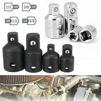 

8pcs/set Silver Black Chrome Vanadium Steel Car Auto Impact Reducer Adapter Socket Wrench 1/4 3/8 1/2 Drive Air Ratchet Tool