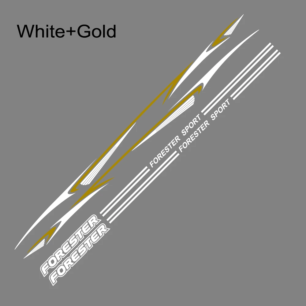 White Gold 2 шт., автомобильные наклейки для Subaru Forester XV Outback, стильные DIY авто виниловые наклейки, тюнинг, Стайлинг, автомобильные аксессуары - Название цвета: White Gold