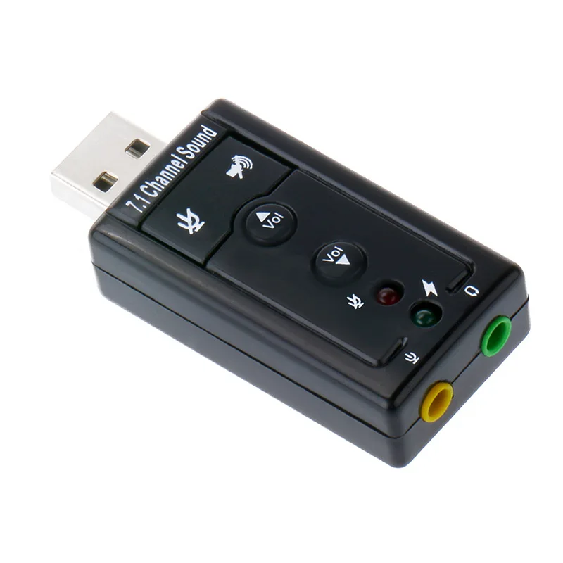 

Chielecna 7.1 External USB Sound Card USB to Jack 3.5mm Headphone Audio Adapter Micphone Sound Card For Mac Windows Linux