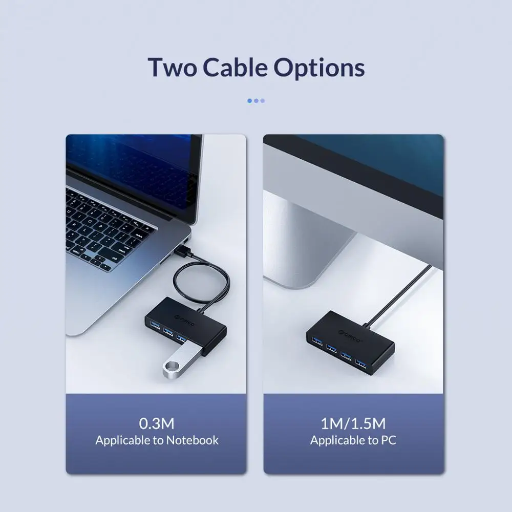 ORICO Mini USB 3 0 концентратор 4 порта питания OTG с микро интерфейсом для MacBook ноутбука