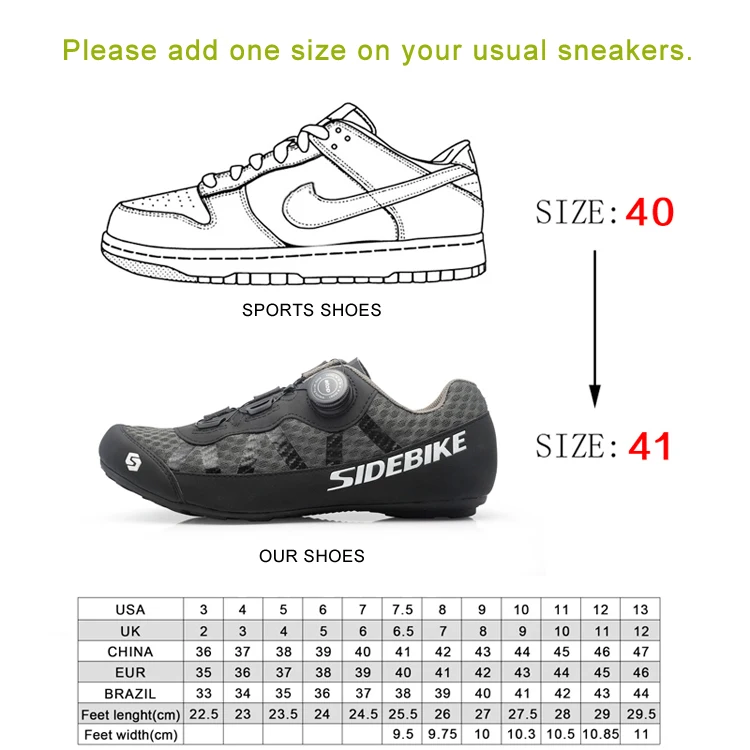 Sidebike MTB Shoes for Mountain Bike Non-lock Leisure Road Bike Cycling Men Women Ultralight 565g Breathable Non-slip