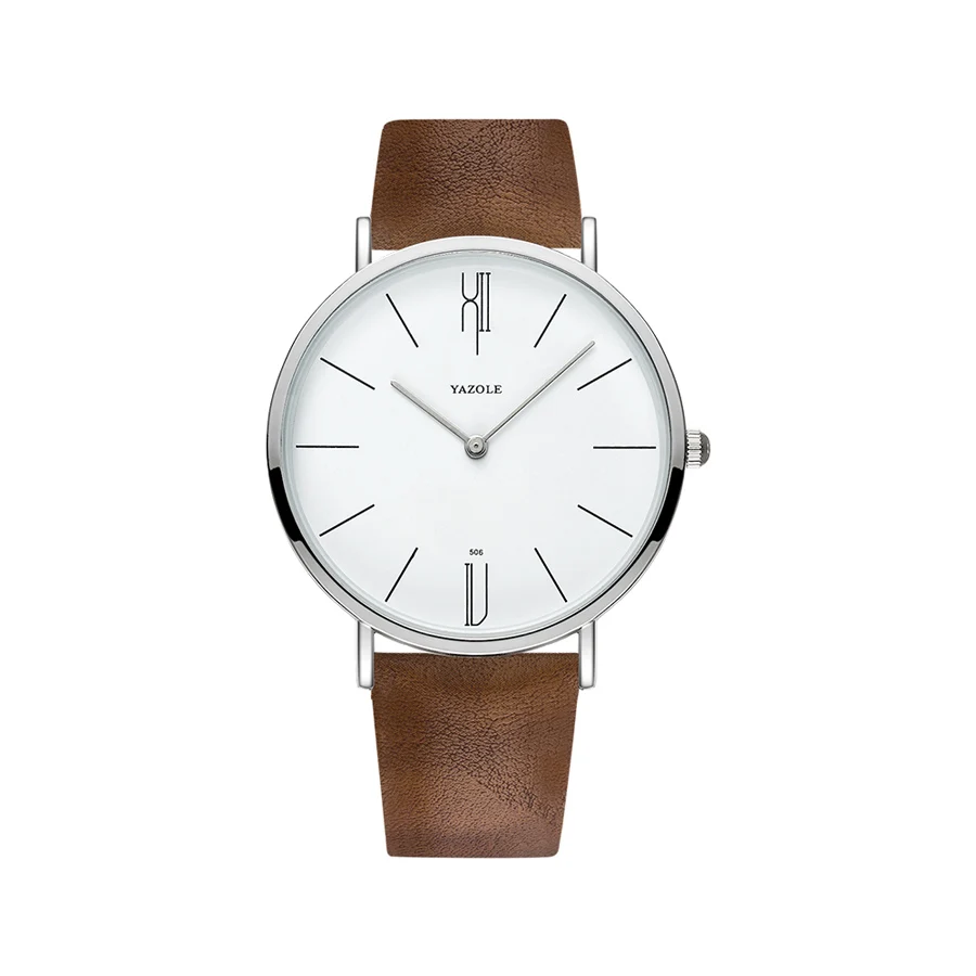 New Men's Watch Minimalist Modern Creative Quartz Watch For Men UltraThin Leather Casual Male Wristwatch Clock Relogio Masculino 