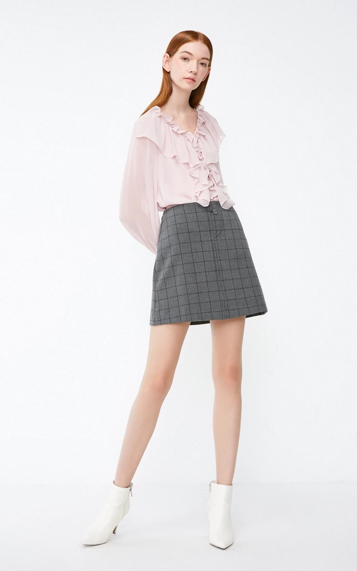 Vero Moda новые поступления клетчатая юбка средней талии | 318316537
