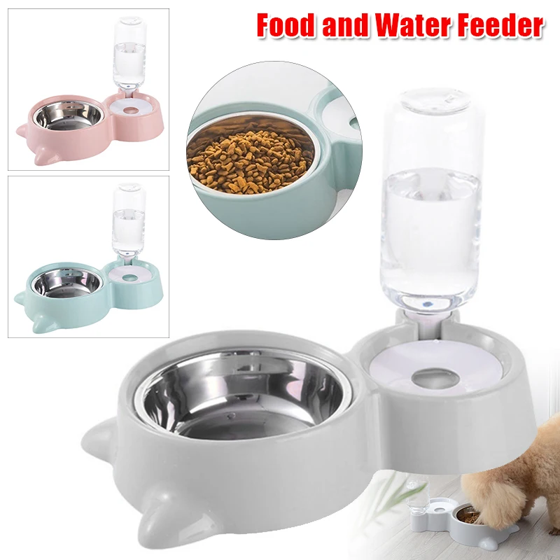 Automatic Pet Feeder Water Dispenser Cat Dog Drinking Bowl Dogs Feeder Dish Cat Feeding Watering Supplies