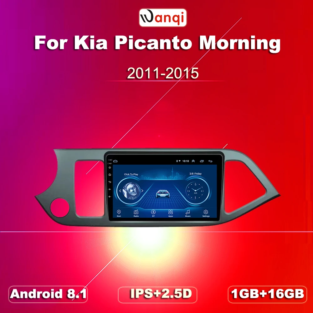 9 дюймов Android 9. 0 2.5D Закаленное HD Сенсорное радио для KIA morning picanto 8 1 2015 с поддержкой