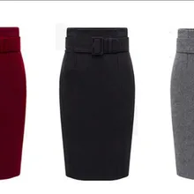 Новая шерстяная юбка, короткая юбка большого размера и утолщенная юбка средней длины, которая закрывает бедра