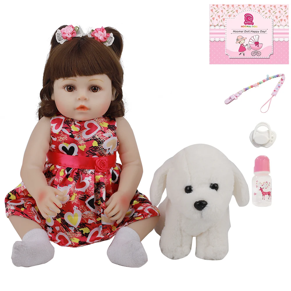 Реалистичная кукла Bebe Reborn для девочки 18 дюймов Чистая силиконовая ручной работы