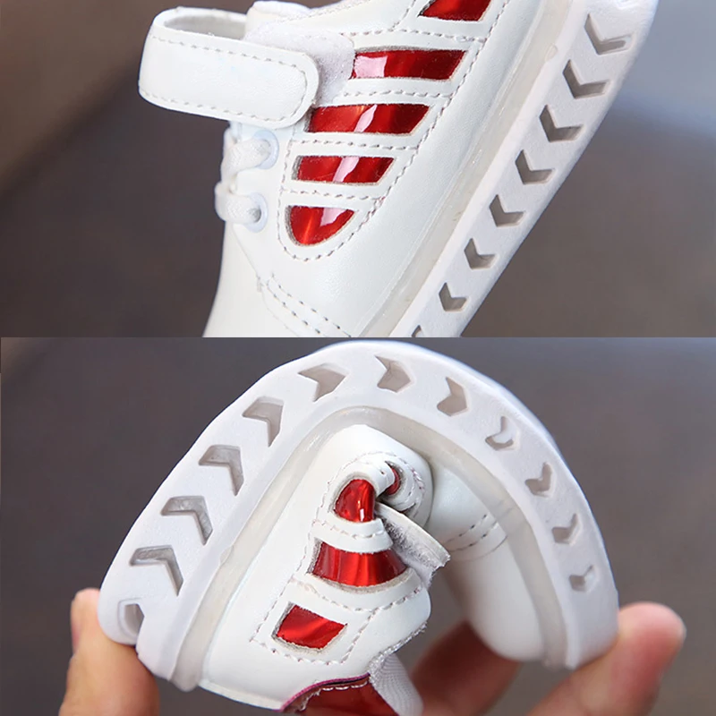 Childrens Toddler Shoes Led Light Sneakers Light Fat Shoes For kids Boy Girls Tennis Led Soft Breathable Leisure Shoes
