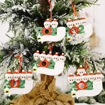

Christmas Tree Ornament Personalized Survival Mask Snowman Hanging PVC Pendant Face Cover Toilet Paper Decoration