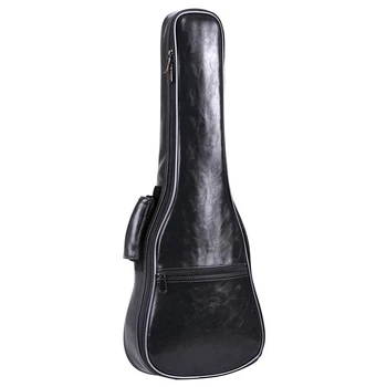 

NEW-23Inch Small Guitar Bag PU Leather Waterproof Guitar Ukulele Uke Bag Case Backpack Guitar Parts & Accessories