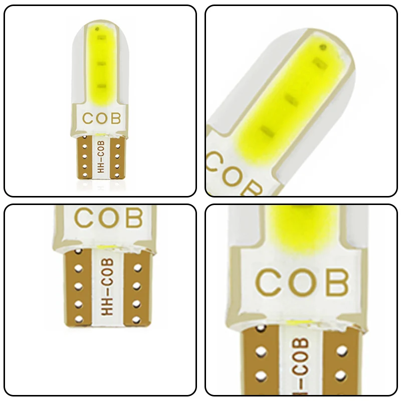 10 шт. силикагель светодиодный COB W5W T10 194 8SMD клинообразный светильник лампа авто