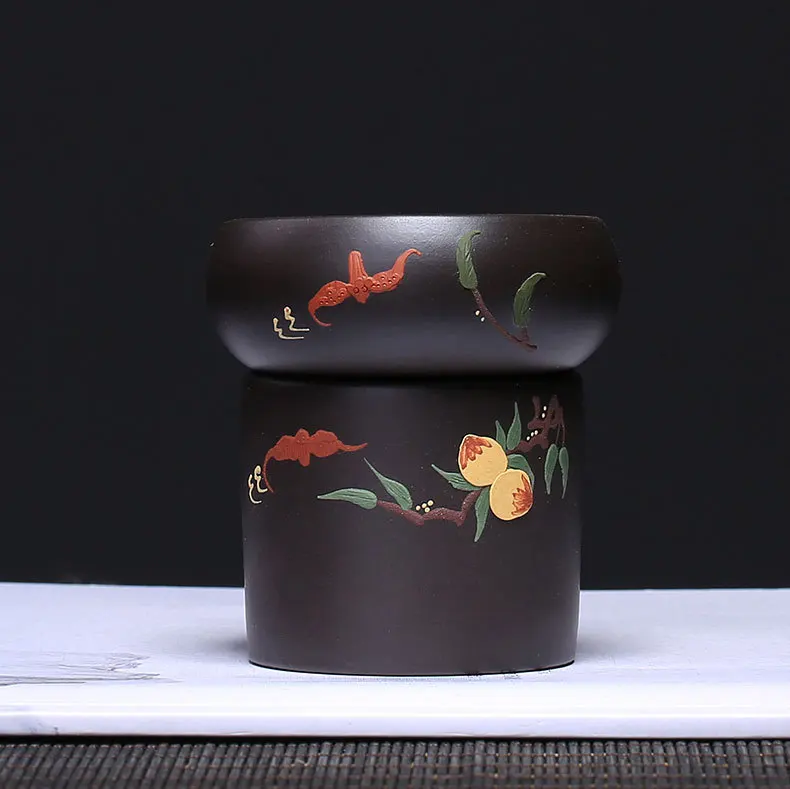 Yixing Clay Tea Strainer Tea Ceremony Accessories Raw Ore Black Mud Boutique Xiantao Tea Strainer Manufacturers Direct Selling a