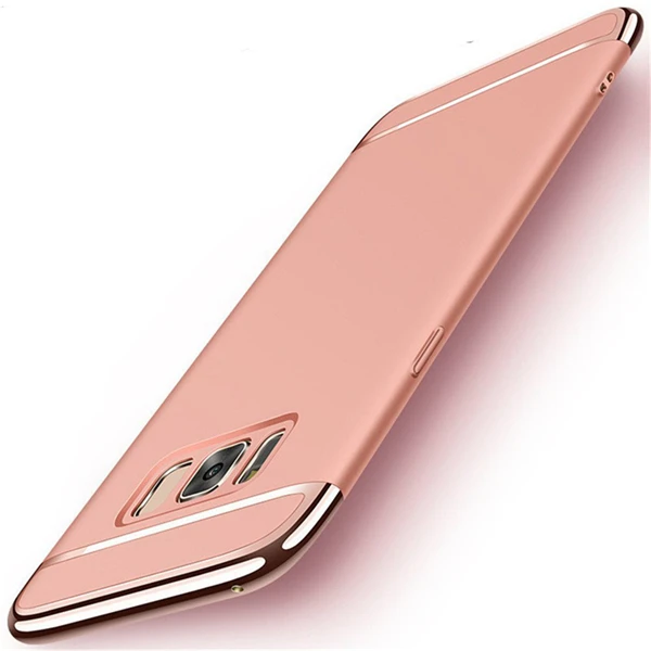 Rose Gold Роскошный чехол 3 в 1 для samsung Galaxy S6 S7 край S8 S9 S10 Plus Note 8 9 Жесткий чехол для Galaxy J3 J5 J7 Prime - Цвет: Rose Gold