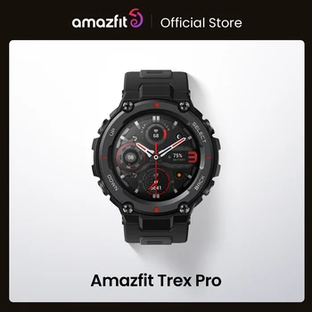 Amazfit-Reloj inteligente T-rex Pro, dispositivo para exterior, impermeable, con vida de batería de 18 días, para Android e iOS, 390 mAh, con GPS 1