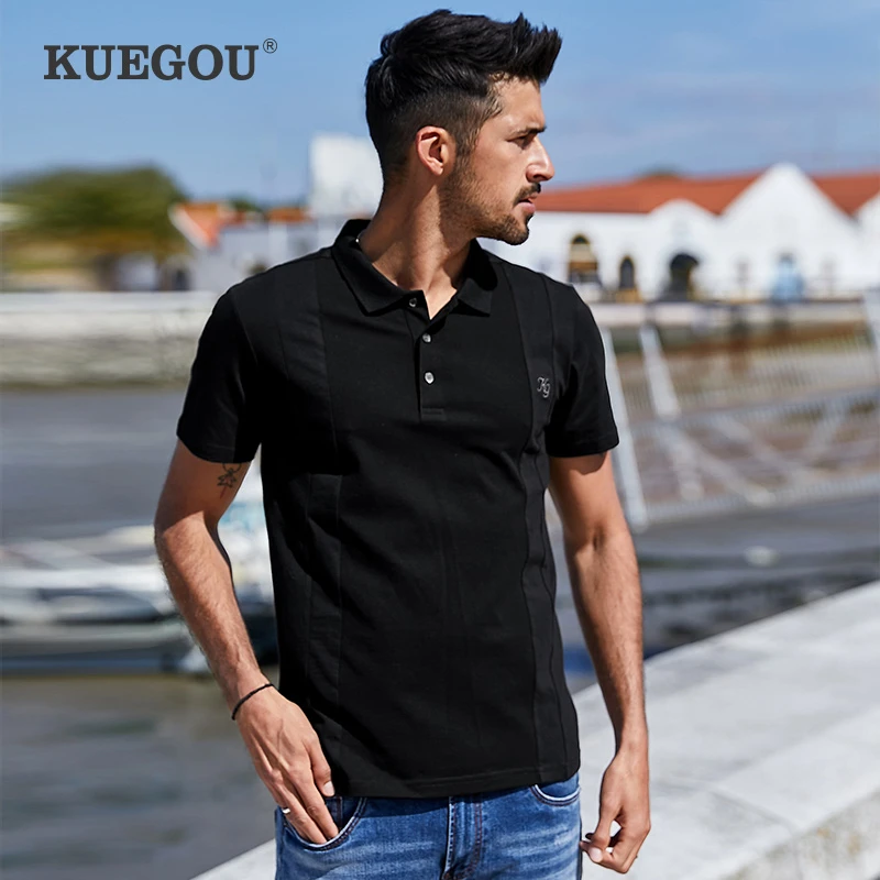 Black White Solid Color Mannen Polo Summer British Casual Lapel Slim Short  Sleeve Polo Social Club Outfits Playera Polo Hombre AliExpress |  