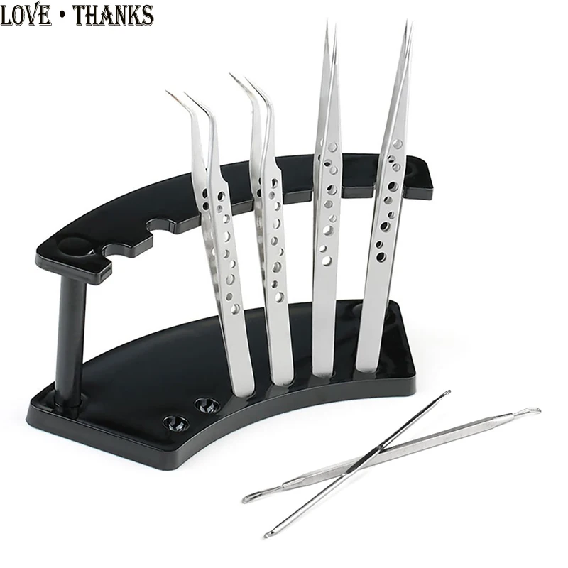 

1 Pcs Eyelash Tweezer Storage Holder Eyelash Extension tool Storage Acrylic Holder Stand Eyelash Planting Tool