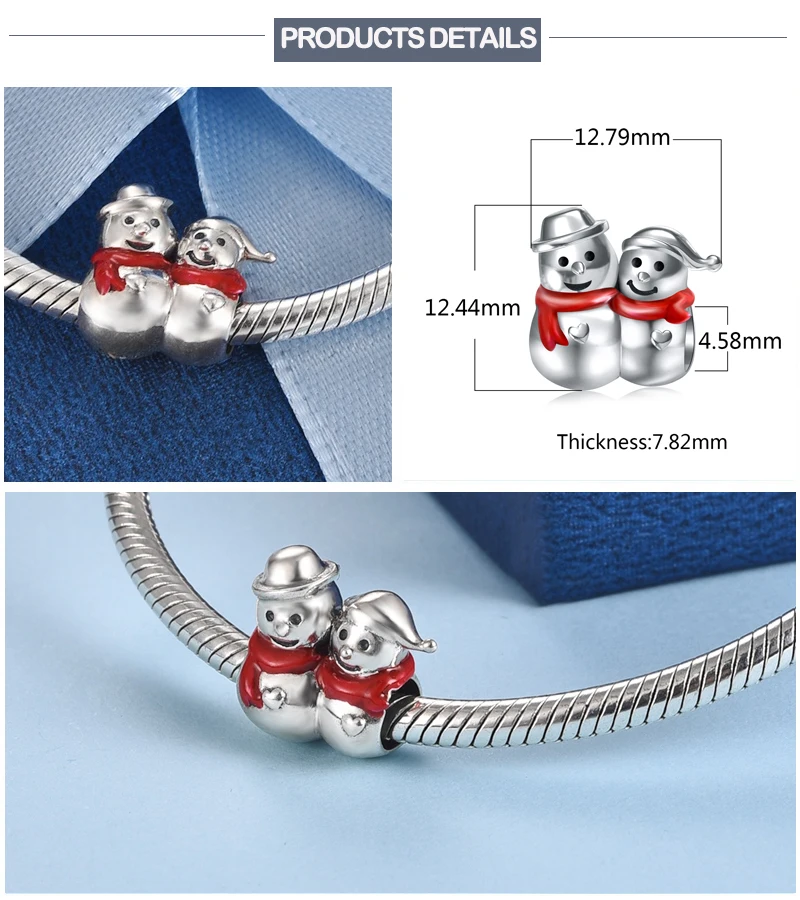 DALARAN Christmas 925 Sterling Silver Charms Beads Fit Silver 925 Original Pandora Bracelet Charm DIY Women Fine Jewelry Gift