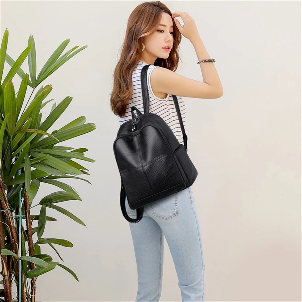 Женский рюкзак для девочек mochila feminina, повседневный женский кожаный рюкзак, женская сумка через плечо, сумка для путешествий