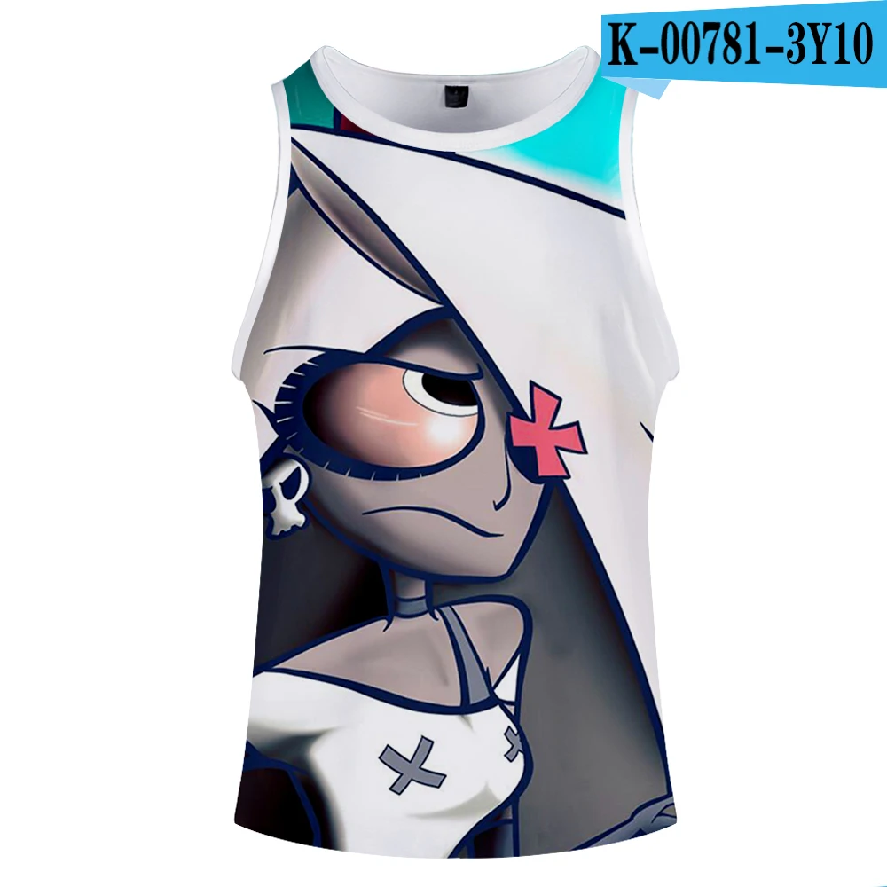 Hazbin, майка для отеля, 3d принт, Hazbin, для отеля, баскетбольная, хипстерская, удобная, летняя, с круглым вырезом, без рукавов, для мужчин/женщин - Цвет: A