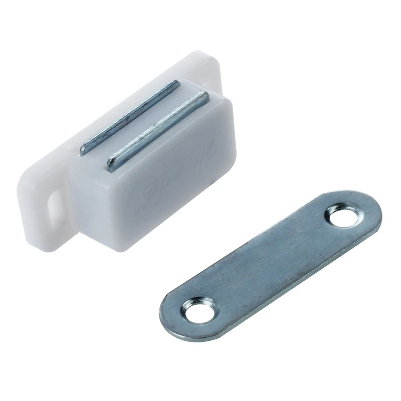

Cabinet Door Hardware White Base 1.8" Long Single Magnetic Catch