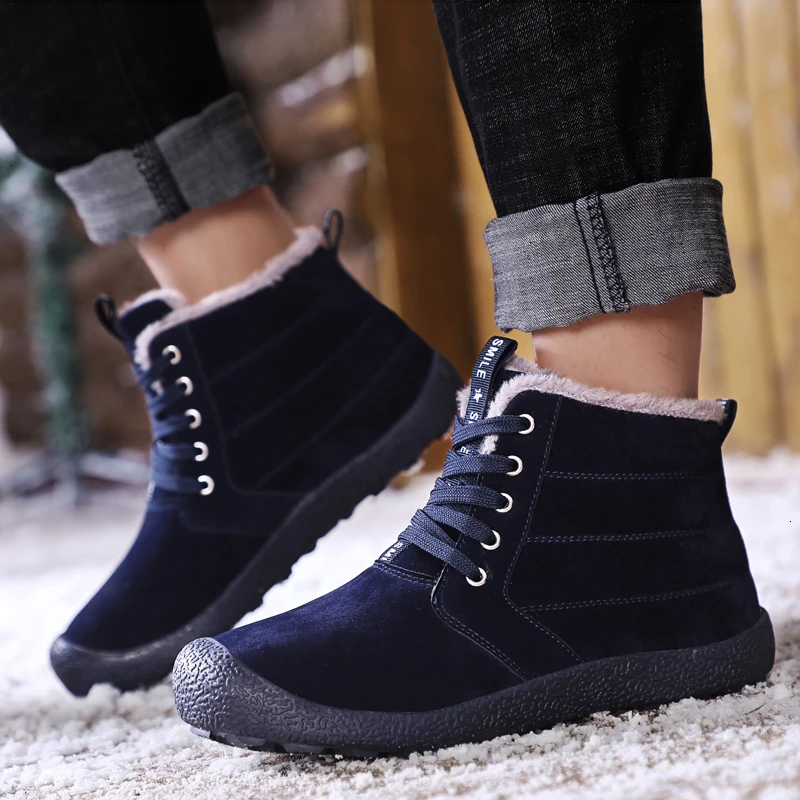 FLARUT-зима, мужские модные кроссовки, уличные мужские зимние ботинки, теплые ботинки на шнуровке, хлопковая обувь, кроссовки, большие размеры 39-48