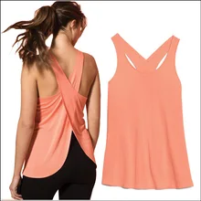 Zhangyunuo, Одноцветный спортивный жилет для йоги, майка для фитнеса с открытой спиной, женская одежда для активного отдыха, укороченный топ для спортзала, Dyr Fit, одноцветная Сексуальная рубашка для тренировок