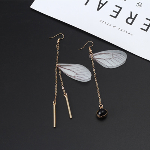 Fairy 1Pair Long Tassel Earrings Fashion Feather Style Ethnic Boho Big Statement Dangle Earring Wedding Earrings Brinco