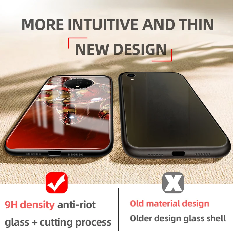 Для oneplus 7t чехол «Железный человек» marvel супергерой oneplus 7t стеклянная крышка Чехол Поддержка на заказ сделай сам
