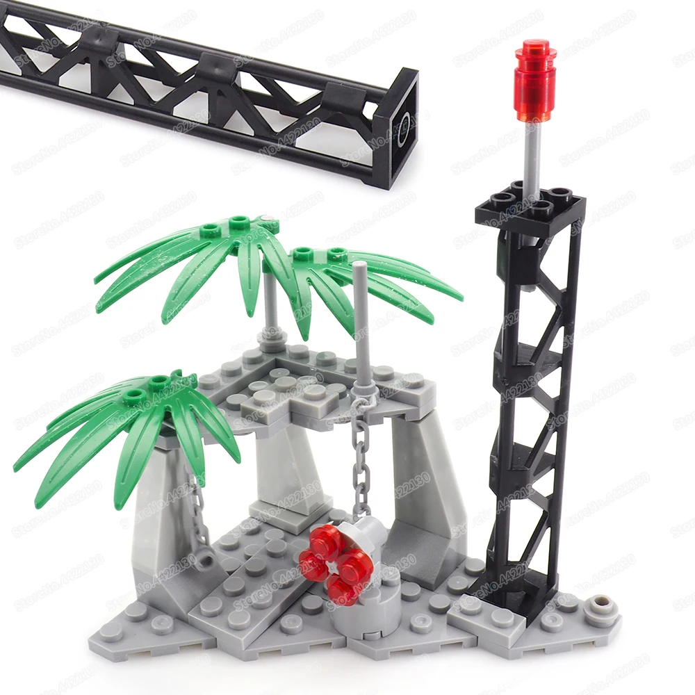 

Строительный блок Moc WW2, военная площадка, командный светильник, фигурки солдат, часовая направляющая, модель танка, детская сборка, подарок ...