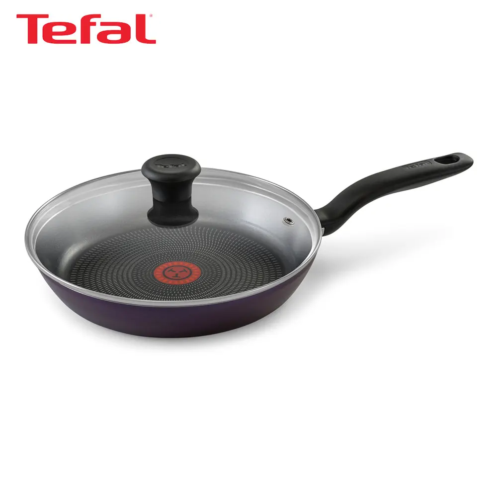 Сковорода Tefal Cook Right, черная смородина, 28 см, с крышкой 04166928