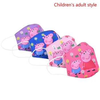 

New Peppa Pig Anti Pollution Mask Dust Respirator Washable Reusable Children Kid Adult Masks Cottons Mouth Travel For gift