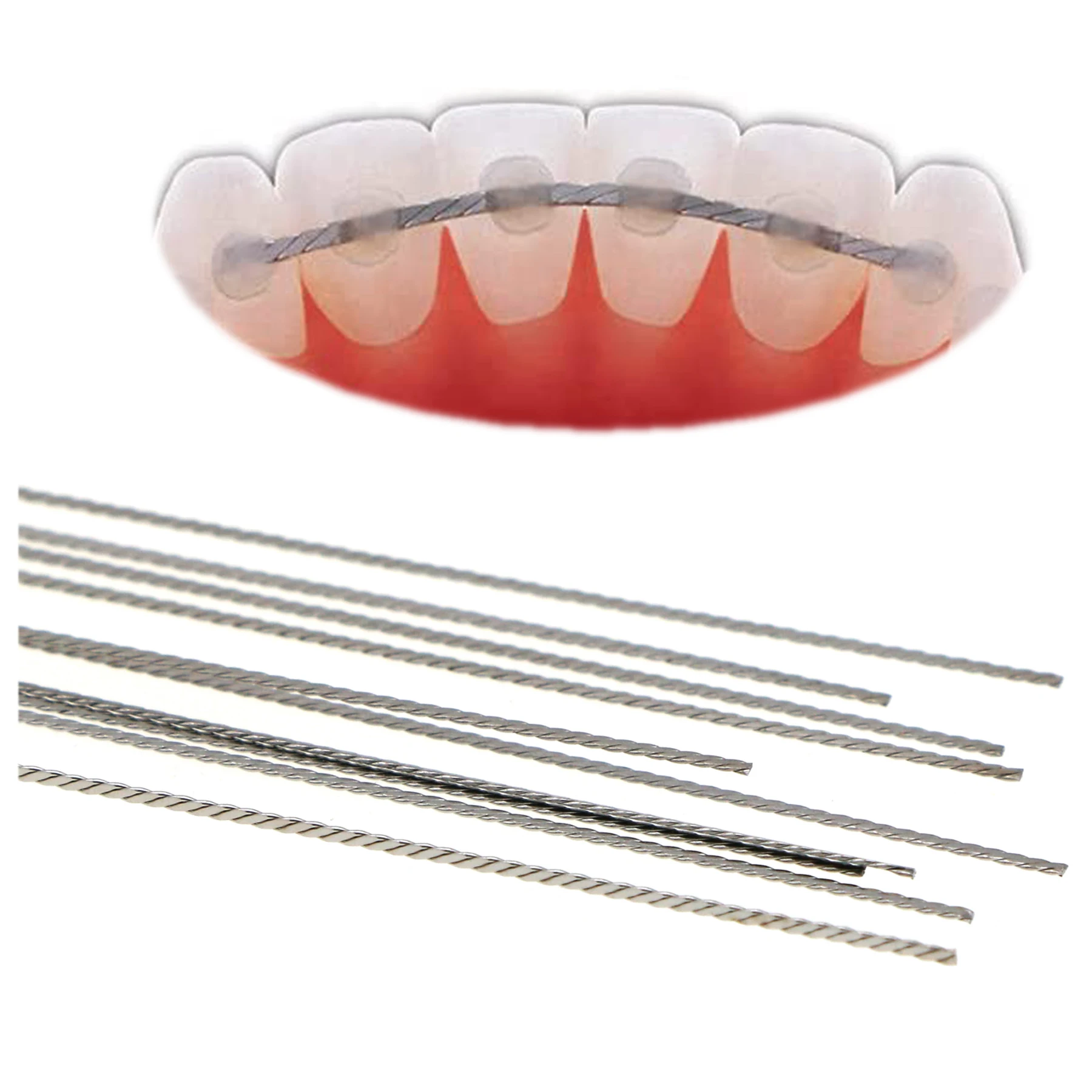 Archi In Acciaio SIA ORTHODONTIC 019 X 025 Superiore Natural Rettangolare - Foto 4