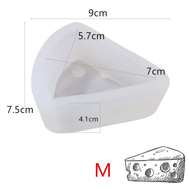 Силиконовые формы для пирожных в форме сыра, инструменты для выпечки, мусс, желе, силиконовые формы для тортов, мусс, французская формочка для десерта, кондитерский инструмент - Цвет: M