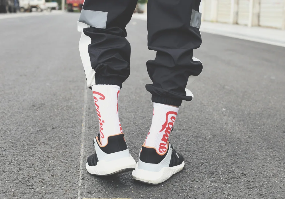 Летние Длинные мужские уличные носки в европейском и американском стиле, носки в стиле хип-хоп, женские носки для скейтборда, унисекс, Harajuku Calcetines