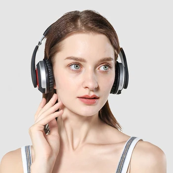 

MH7 Bluetooth 5.0 Wireless Headphones Foldable Stereo Gaming Headset with Microphone Support TF Card for iPad Mobile Phone