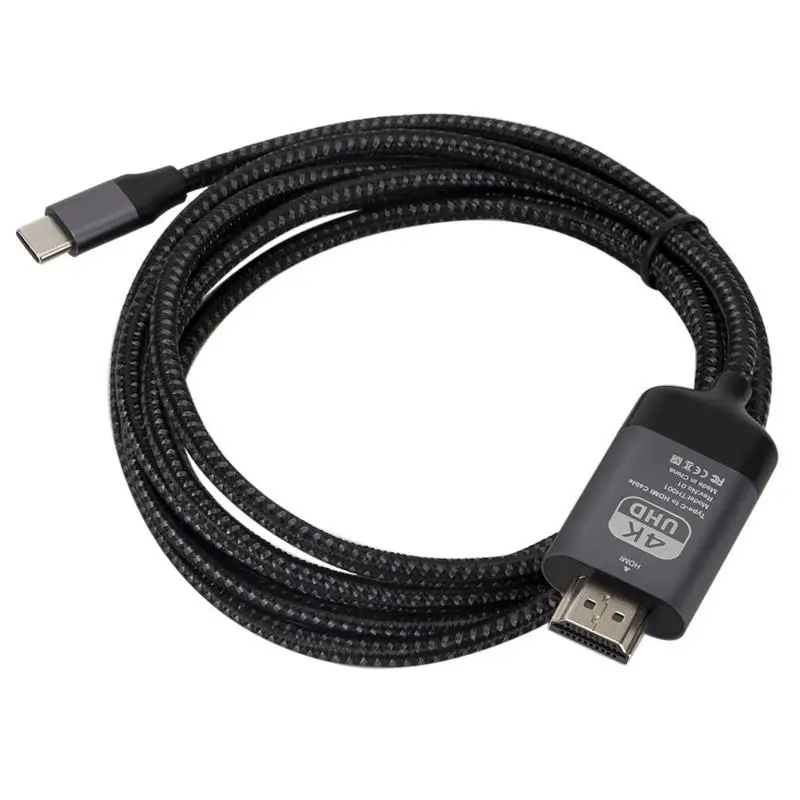 Кабель Type C к HDMI-compatibl HDTV AV ТВ кабель адаптер для Samsung Galaxy S9 S10 Note 9 MacBook алюминиевый