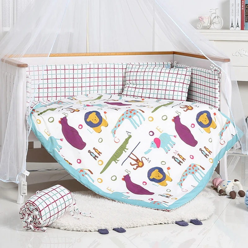 Комплект постельного белья i baby из 9 предметов для детской кроватки хлопковая