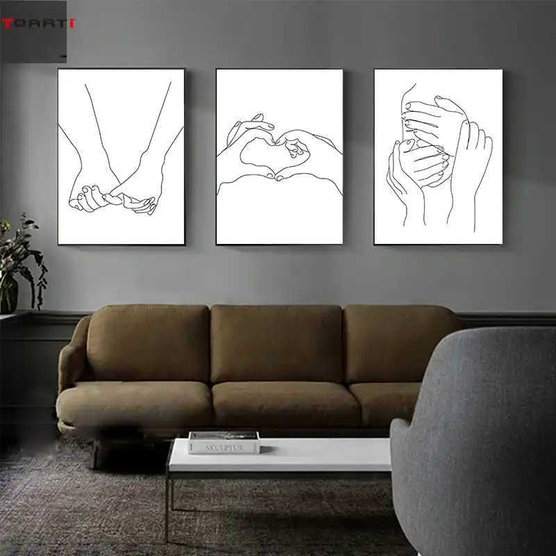 Realistic Art Gesture Drawing Paintings Wall Posters