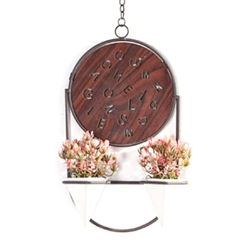 

Wall Hanging Flower Pot Wrought Iron Decorative Plant Simulation Flowerpot European Style