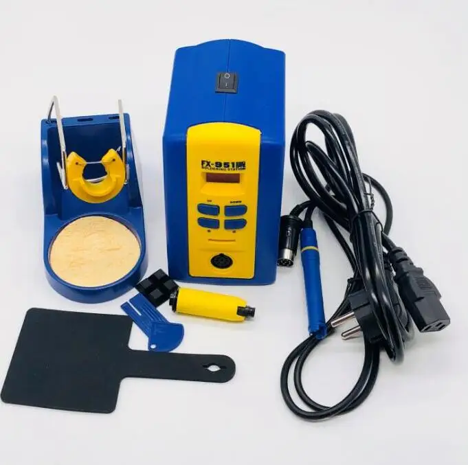 110V FX-951 fx951 цифровая термостатическая пайка/паяльник Электрический паяльник 110 В/220 В+ сварочная проволока - Цвет: 110V
