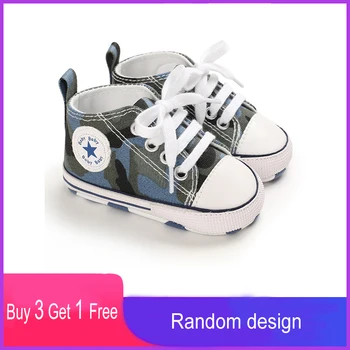 

Casual Soft Boys Girls Middle-top Canvas Shoes Newborn Infant Kids Toddler Flats Spring Autumn Children Camouflage First Walkers