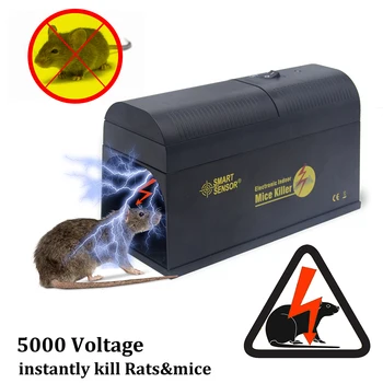 Electric High Voltage Mouse Rat Trap Household Warehouse Electronic Mice Killer Reusable Rodent Control Tool