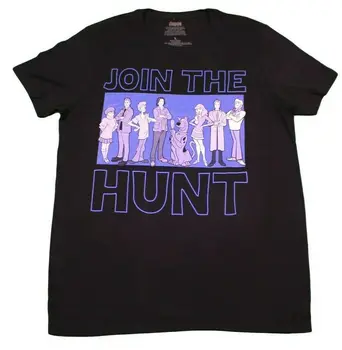 

SCOOBY DOO SUPERNATURAL JOIN THE HUNT T-SHIRT MENS BLACK RETRO CARTOON TEE
